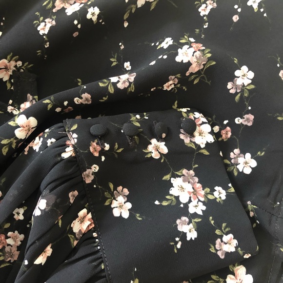 Bardot black floral one shoulder top size 12 - Picture 12 of 13